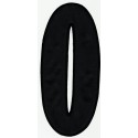 Patch embroidery NUMBER 0 BLACK 24cm X 11cm 