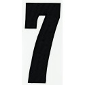 Patch embroidery NUMBER 7 BLACK 24cm X 10cm 