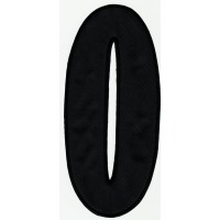 Patch embroidery NUMBER 0 BLACK 16cm X 7,5cm 