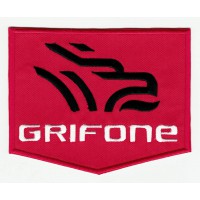  embroidered patch GRIFONE RED 10cm x 8cm