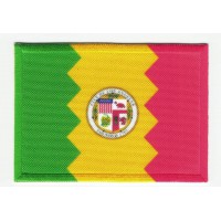 Patch embroidery and textile FLAG LOS ANGELES 4CM x 3CM