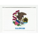 Patch embroidery and textile FLAG ILLINOIS 4CM x 3CM