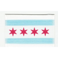 Patch embroidery and textile FLAG CHICAGO 4CM x 3CM