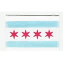 Patch embroidery and textile FLAG CHICAGO 4CM x 3CM