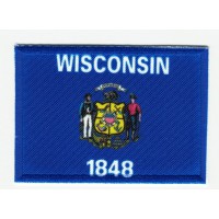 Patch embroidery and textile FLAG WISCONSIN 4CM x 3CM