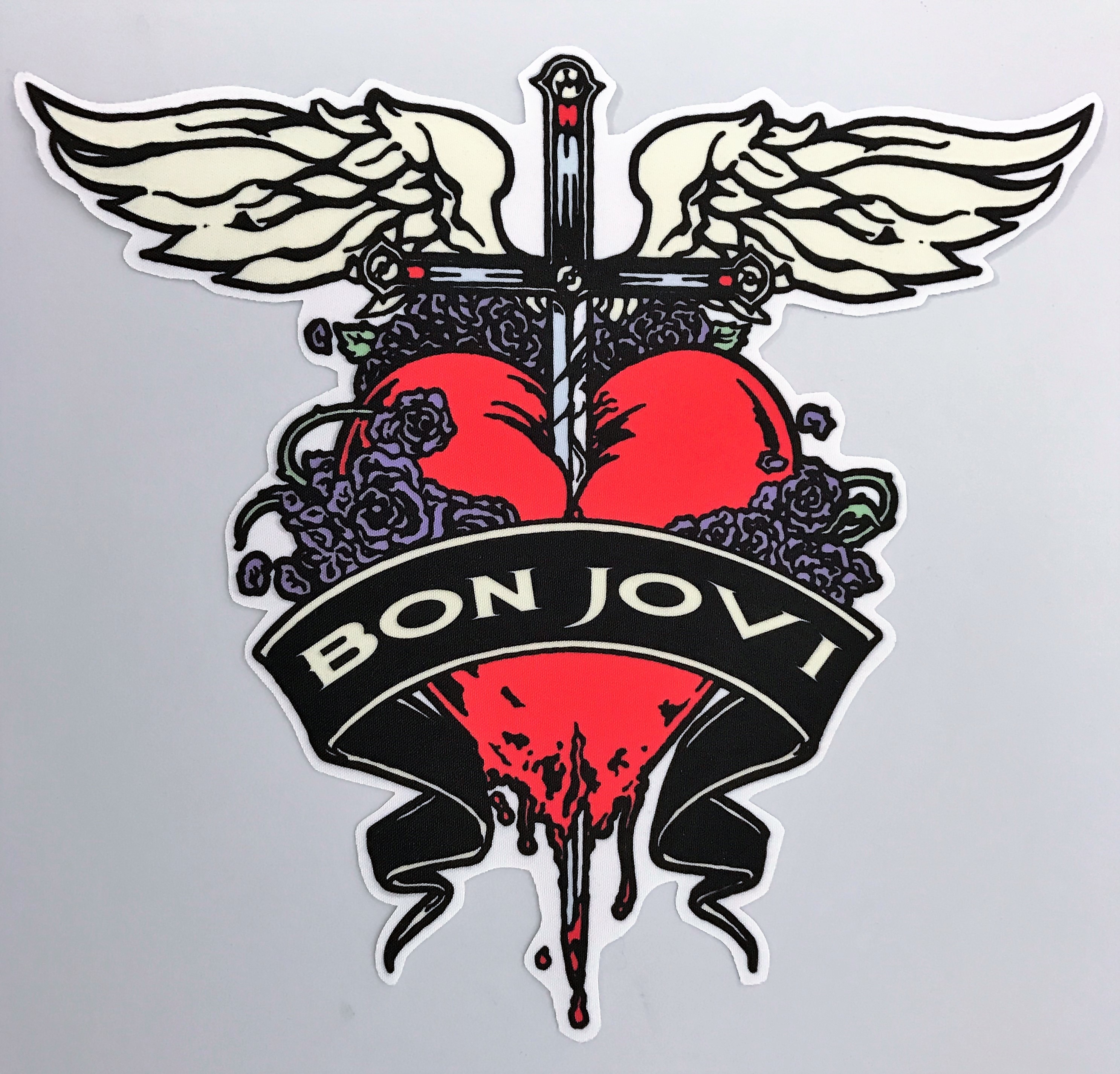 Bon Jovi Patch Music Band Embroidered Iron On Sew On Patch Badge For Clothes etc