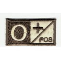 Patch embroidery BLOOD GROUP O POSITIVE 4cm x 2cm