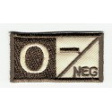 Patch embroidery BLOOD GROUP O NEGATIVE 4cm x 2cm