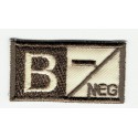 Patch embroidery BLOOD GROUP B NEGATIVE 4cm x 2cm
