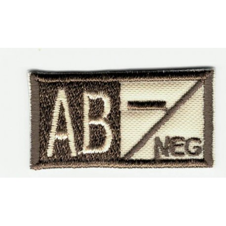 Patch embroidery BLOOD GROUP AB NEGATIVE 4cm x 2cm