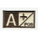 Patch embroidery BLOOD GROUP A POSITIVE 4cm x 2cm