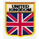 Patch embroidery SHIELD FLAG UNITED KINGDOM 6cm x 7cm