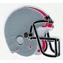 Embroidered patch RUGBY HELMET GRAY 10.5cm x 10cm