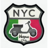 Parche bordado VESPA CLUB NYC 7.5cm X 8cm