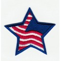 Embroidered patch AMERICAN STAR 4.5cm X 4.5cm