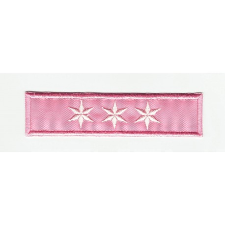 Patch embroidery GALLON 3 STAR PINK 10c, x 2.4cm