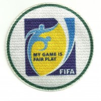 Parche textil FIFA MY GAME IS FAIR PLAY REDONDO 8,5cm