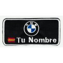 Embroidery patch PERSONALIZED BMW FLAG NAMETAPE 10cm x 4.5 cm