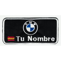 Embroidery patch PERSONALIZED BMW FLAG NAMETAPE 20cm x 9cm