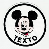 Patch embroidery MICKEY YOUR TEXT 7,5cm 