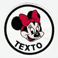 Patch embroidery MINNIE YOUR TEXT 7,5cm 