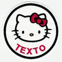 Patch embroidery KITTY YOUR TEXT 7,5cm 