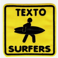 Parche bordado SURFERS TU TEXTO 8cm x 8cm