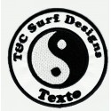 Patch embroidery SURF DESIGNS YOUR TEXT 7.5cm 