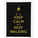 Patch textilo and embroidery KEEP CALM KEEP WALKING 7cm x 5cm