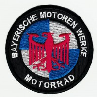 Parche bordado BMW BAYERISCHE MOTOREN WERKE MOTORRAD AZUL 16cm