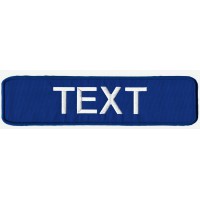  Embroidered patch CROSSBOX YOUR BLUE TEXT 27cm x 7cm