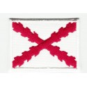 Patch embroider BURGUNDY CROSS FLAG OR ST. ANDREW FLAG 4CM x 3CM