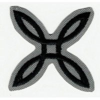 Embroidered patch GRAY MONTURA 4cm x 4cm
