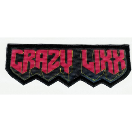 Textile and embroidery patch CRAZY LIXX 10CM X 3CM