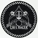 Parche bordado CAFE RACER PISTONES 9cm diámetro