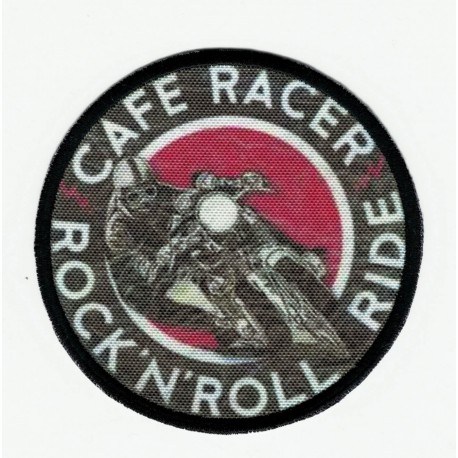 Patch embroidery and textil CAFE RACER ROCK'N'ROLL 7,5cm