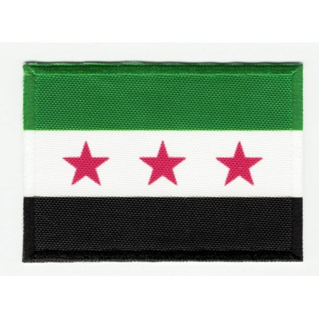 Embroidered patch and textile FLAG SYRIAN OPPOSITION GROUPS 4CM x 3CM