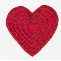 Embroidered patch RED HEART 12cm x 12cm 