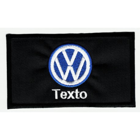 Patch embroidery VOLKSWAGEN YOUR TEXT 10cm x 6cm