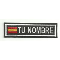 Embroidery Patch FLAG WITH YOUR NAME 5cm X 1,4 cm NAMETAPE