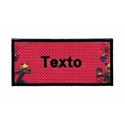 Textil and Embroidery Patch LADYBUG TEXT 9cm X 4cm 