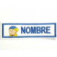 Embroidery patch PERSONALIZED CAILLOU NAMETAPE 10,5cm x 3 cm