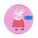 Parche textil y bordado PEPPA PIG ROSA 7,5CM