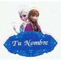 Embroidery and textile patch PERSONALIZED FROZEN ELSA AND ANA 10cm x 8,5cm