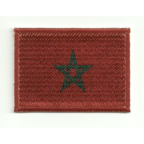 Patch embroidery and textile FLAG MOROCCO 7CM x 5CM