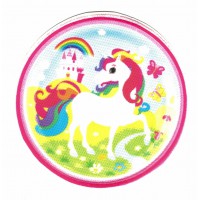 Textil and embroidered patch PONY COLORS 7,5 CM