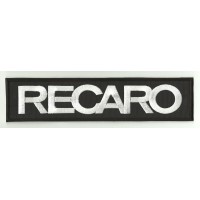 Parche bordado RECARO NEGRO / BLANCO 22,5cm x 5,2cm