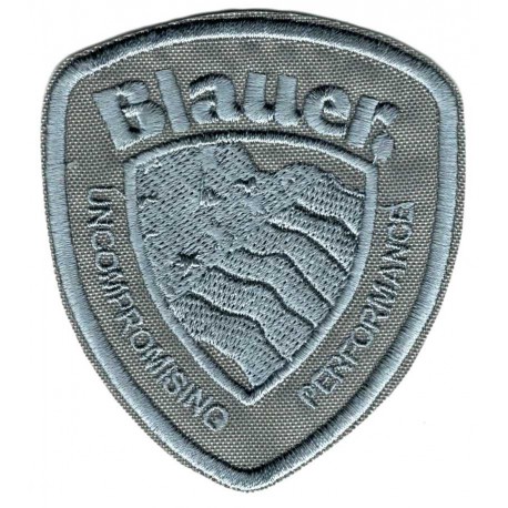 Patch embroidery BLAUER Gray 3.3cm x 4cm