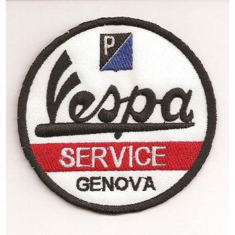 Patch embroidery VESPA SERVICE 74mmx 74mm