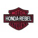Parche bordado HONDA REBEL MOTOR CYCLES 15cm x 11,5cm